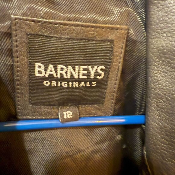New With Tags Barneys Originals Clara Leather Jacket in Black Size 12 - Picture 2 of 7